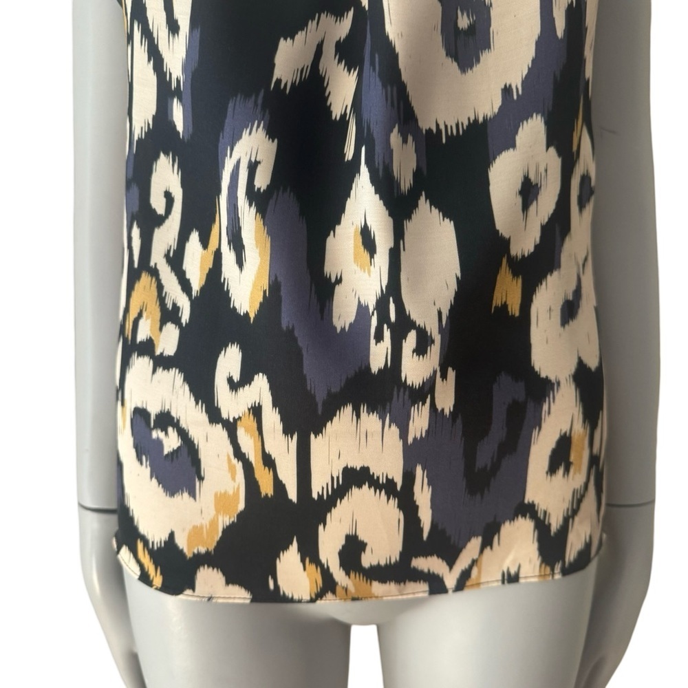 ESPECIA Ikat Tribal Print Sleeveless Top Silky Viscose Size Small - Picture 7 of 15
